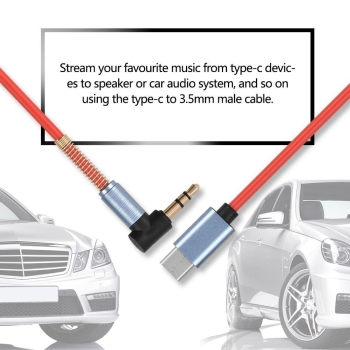2 szt. Przewód audio stereo 1 m USB- typu C do mini jack 3,5 mmkątowy [22090000595]